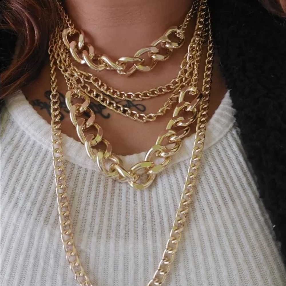 Gold Multi layered golden necklace